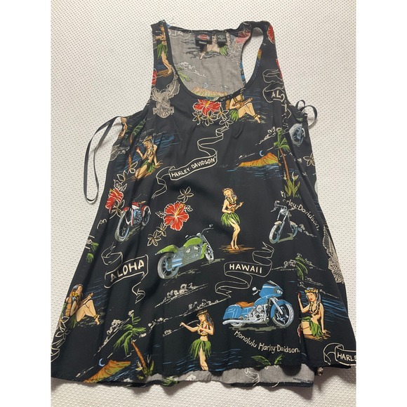 Harley-Davidson‎ Aloha Hawaii Tank Top Sleeveless Motorcycle Print S - Picture 1 of 3